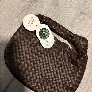 Melie Bianco Chocolate Woven Bag